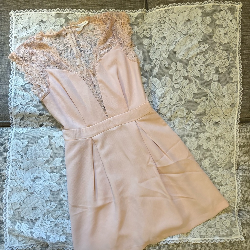 BCBGeneration Blush Lace Dress